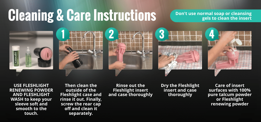 fleshlight cleaning care instructions
